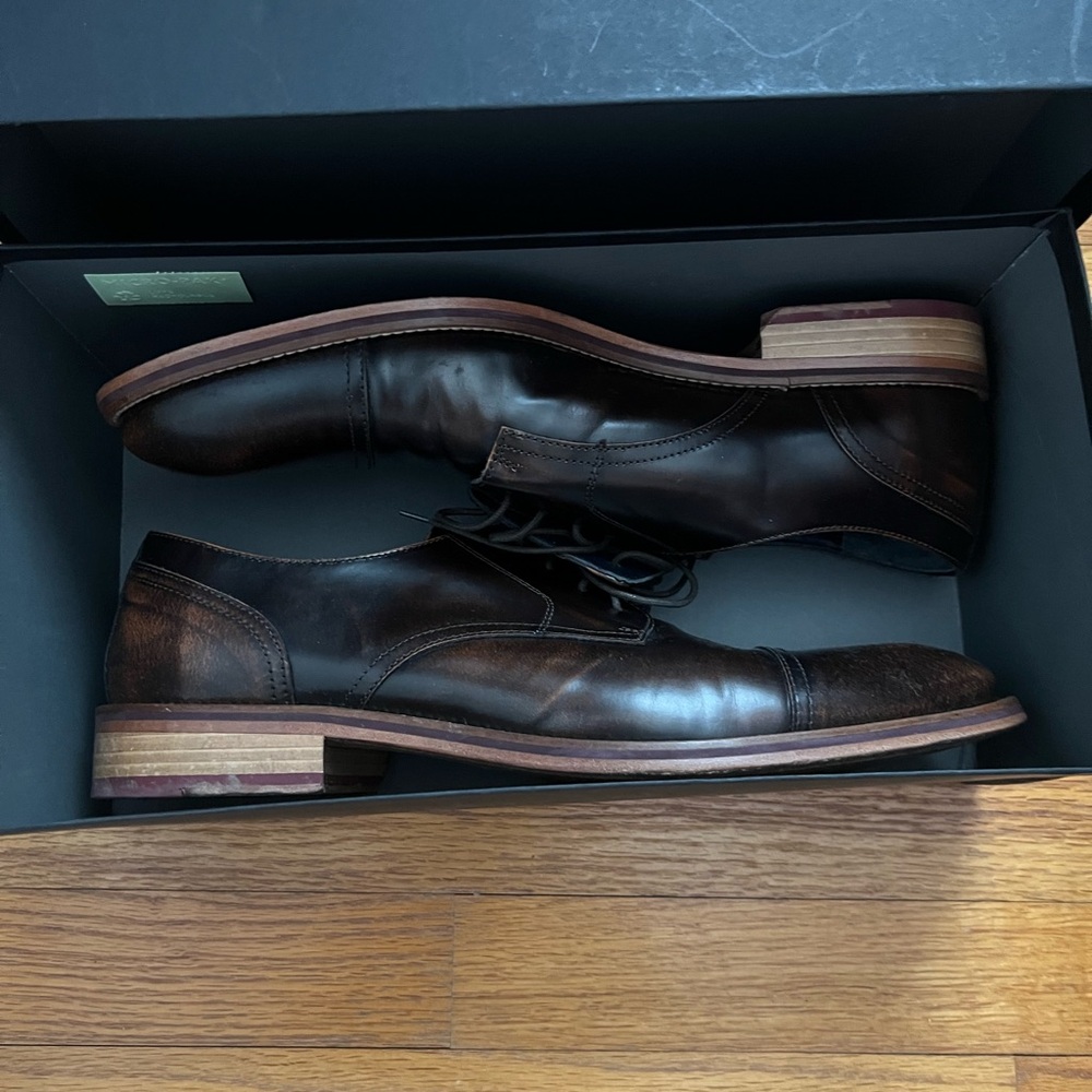 Johnston & Murphy Dark Brown Leather Oxfords